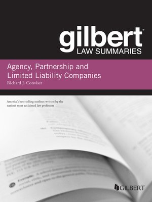cover image of Gilbert Law Summary on Agency, Partnership and LLCs